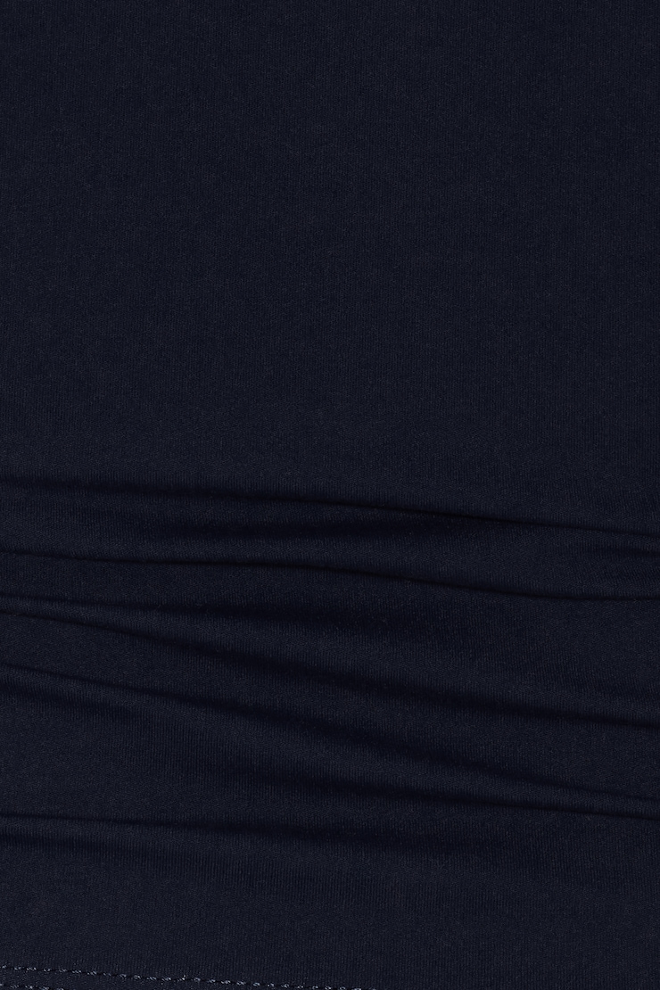 Sleek Short Sleeve Polo Top - Navy - Women Clothing