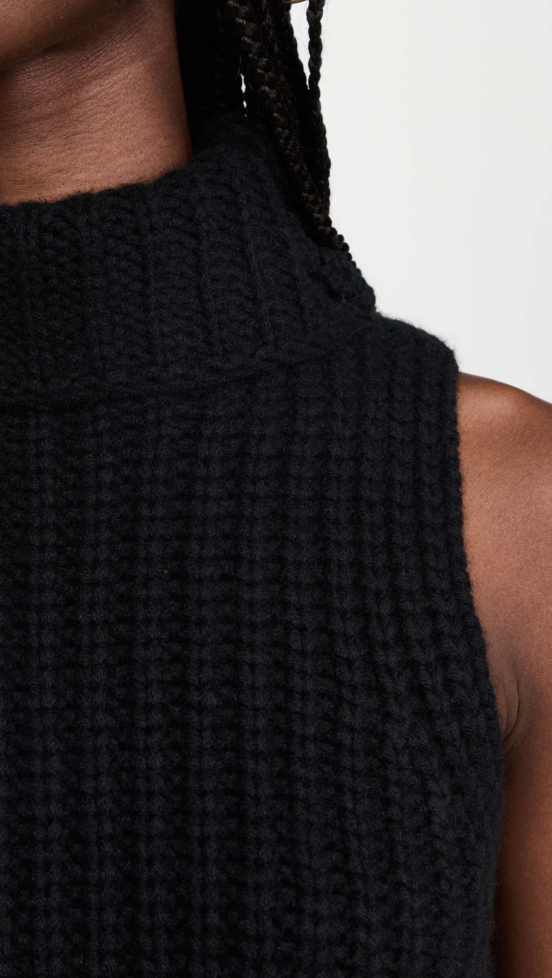 Saige Cropped Cashmere Sweater Black