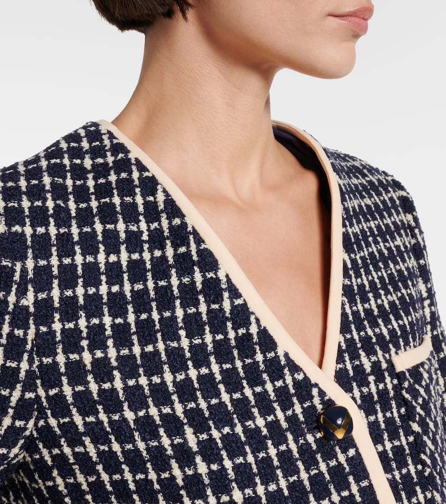 Wool and cotton-blend bouclé jacket
