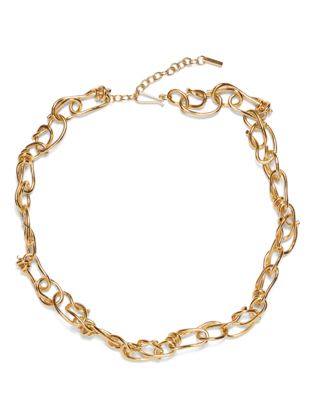 18kt yellow gold knot chain necklace