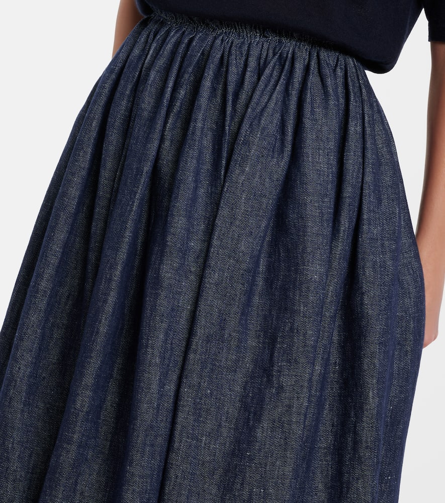 Eloran linen midi skirt
