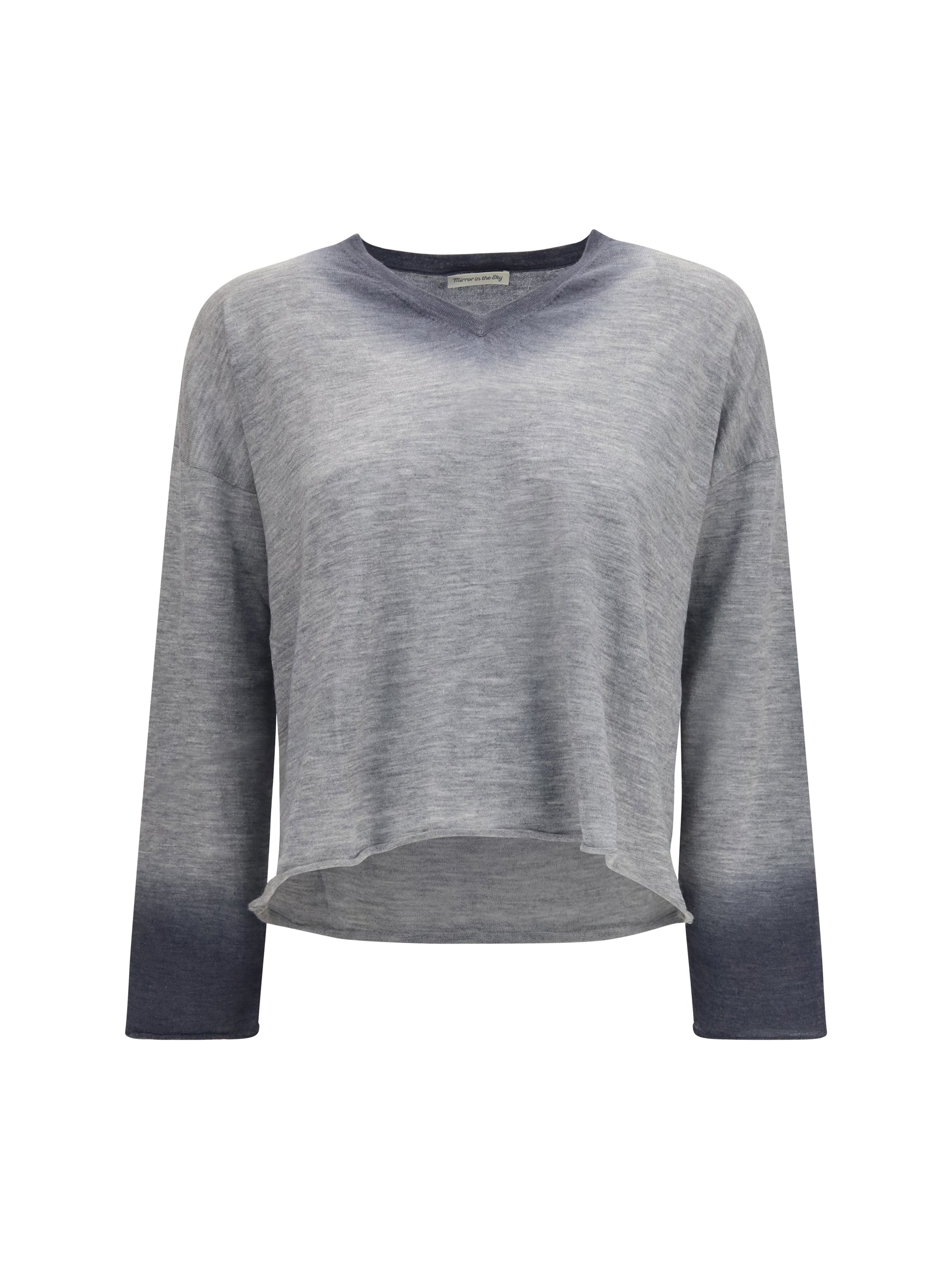 Hand-Dyed Cashmere Sweater — Gray