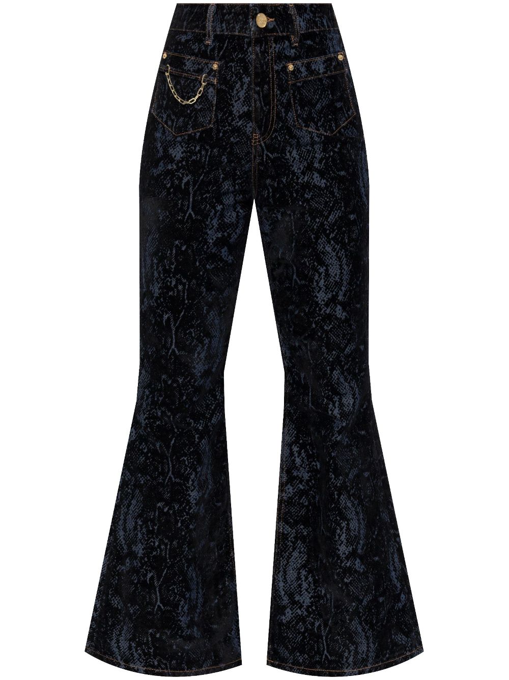 Jeansy flared trousers - Blue
