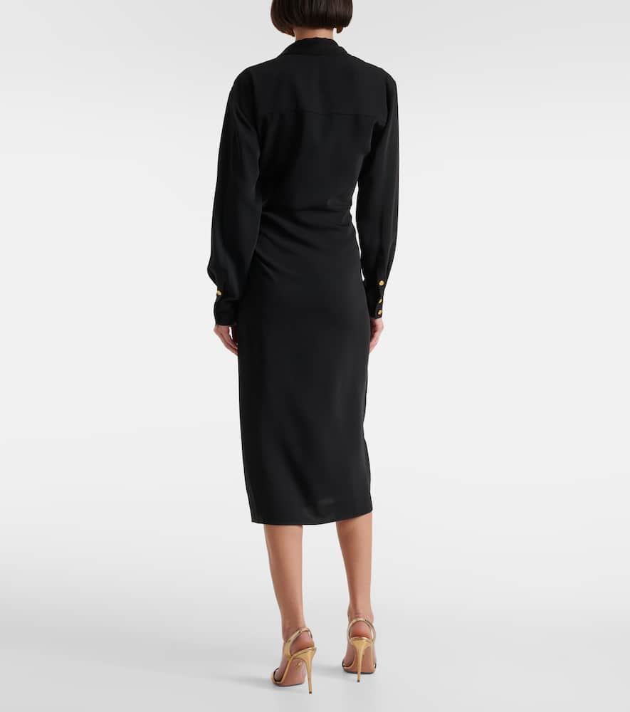 Wright wrapped midi dress