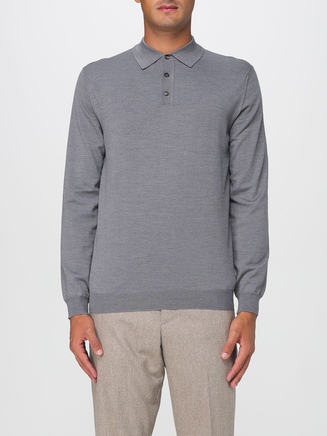 Polo Shirt Men color Grey