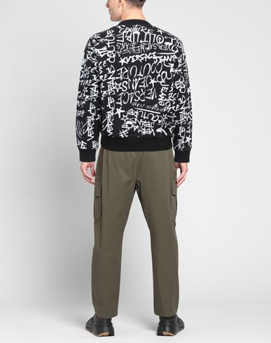 Man Sweatshirt Black Size M Cotton, Elastane