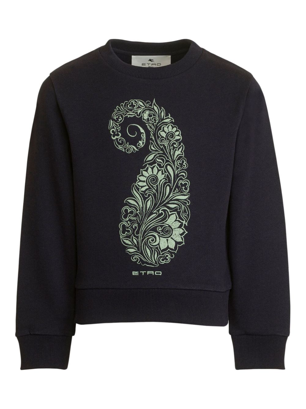 Embroidered-design sweatshirt - Black
