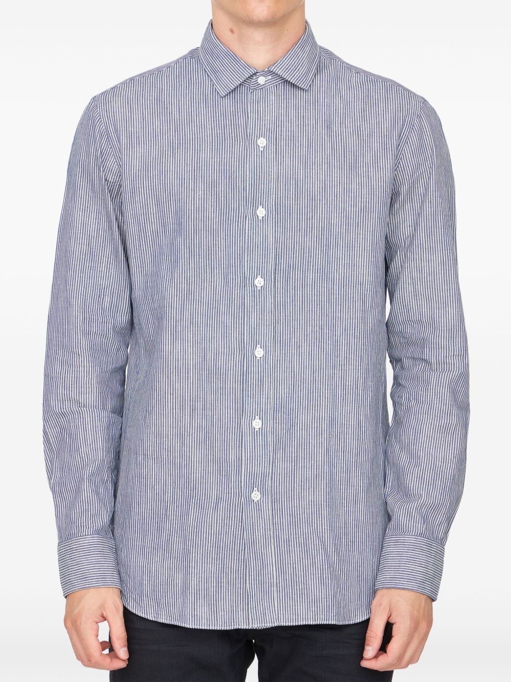 Striped cotton shirt - Blue