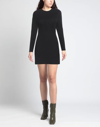 Woman Mini dress Black Size L Virgin Wool