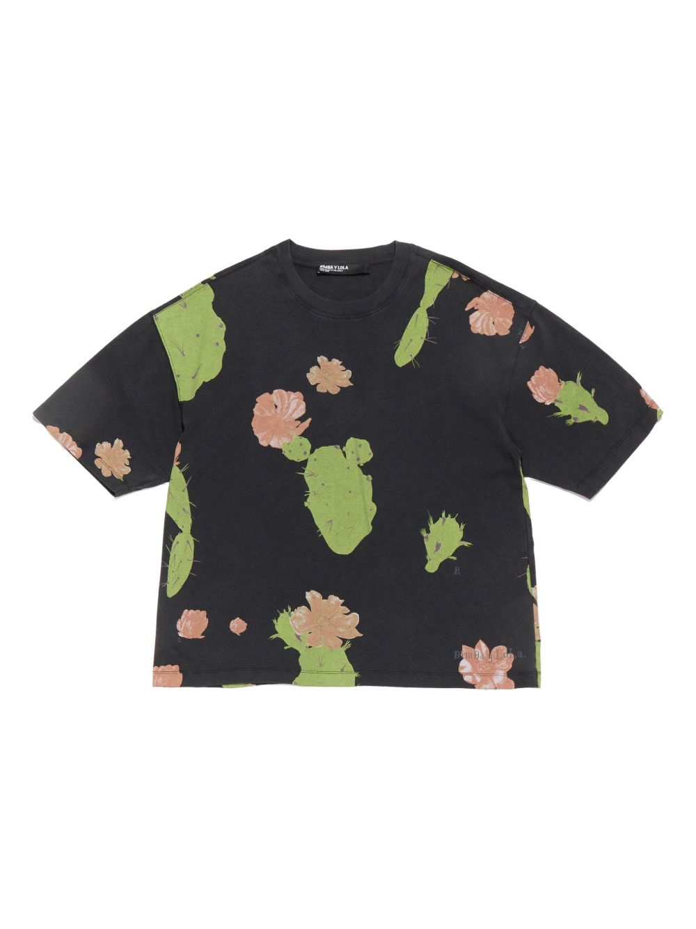 Bimba y Lola floral-print oversized T-shirt - Black