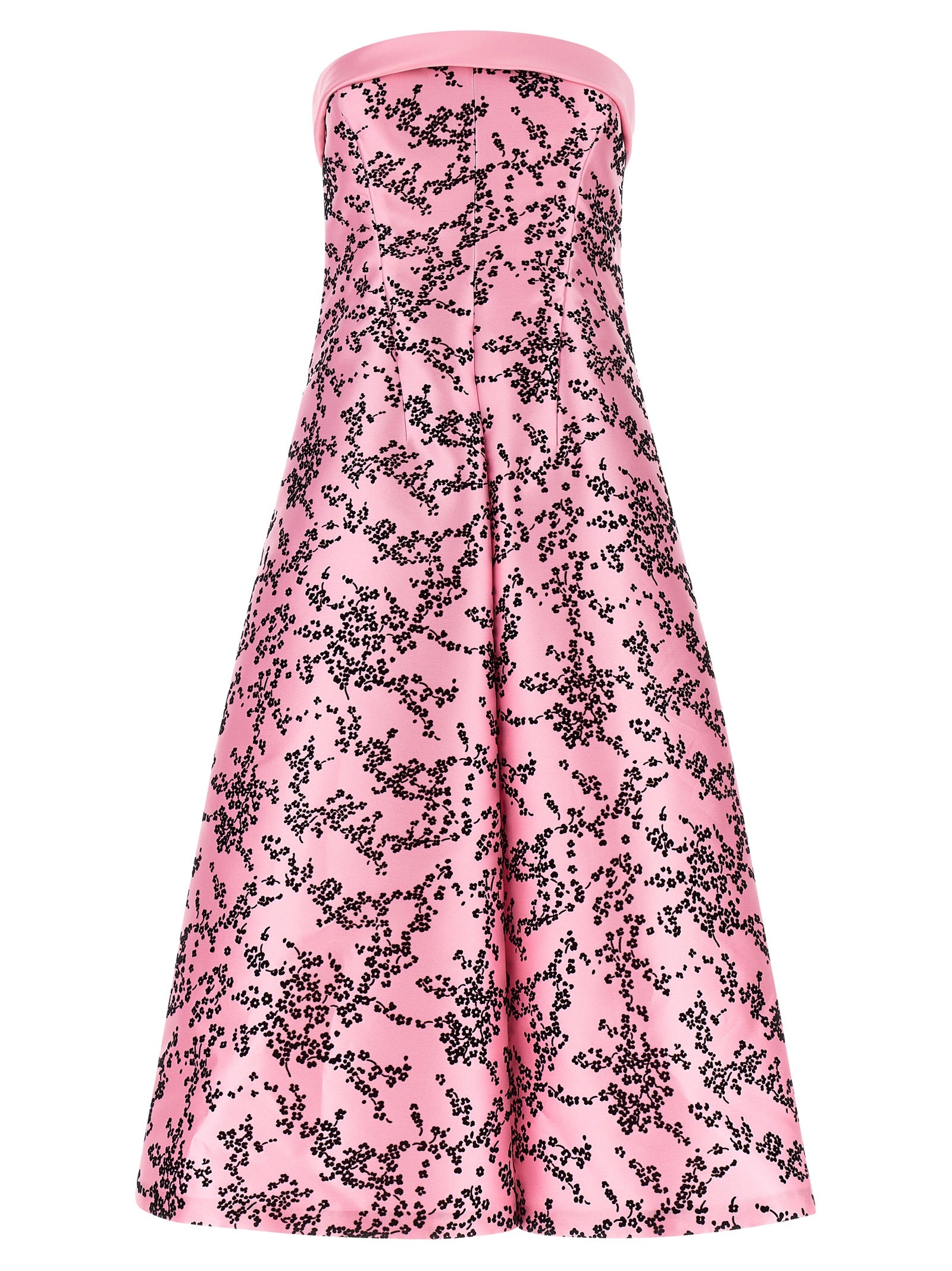 Floral Sequin Bustier Dress — Pink