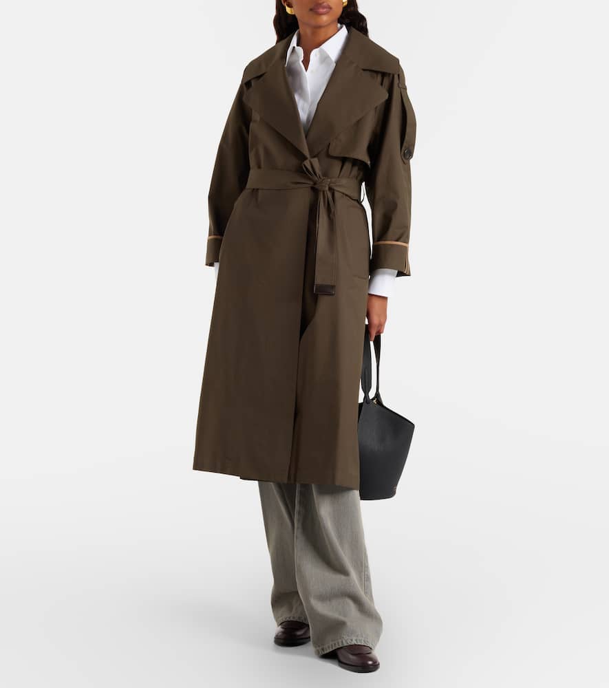 The Cube cotton-blend twill trench coat