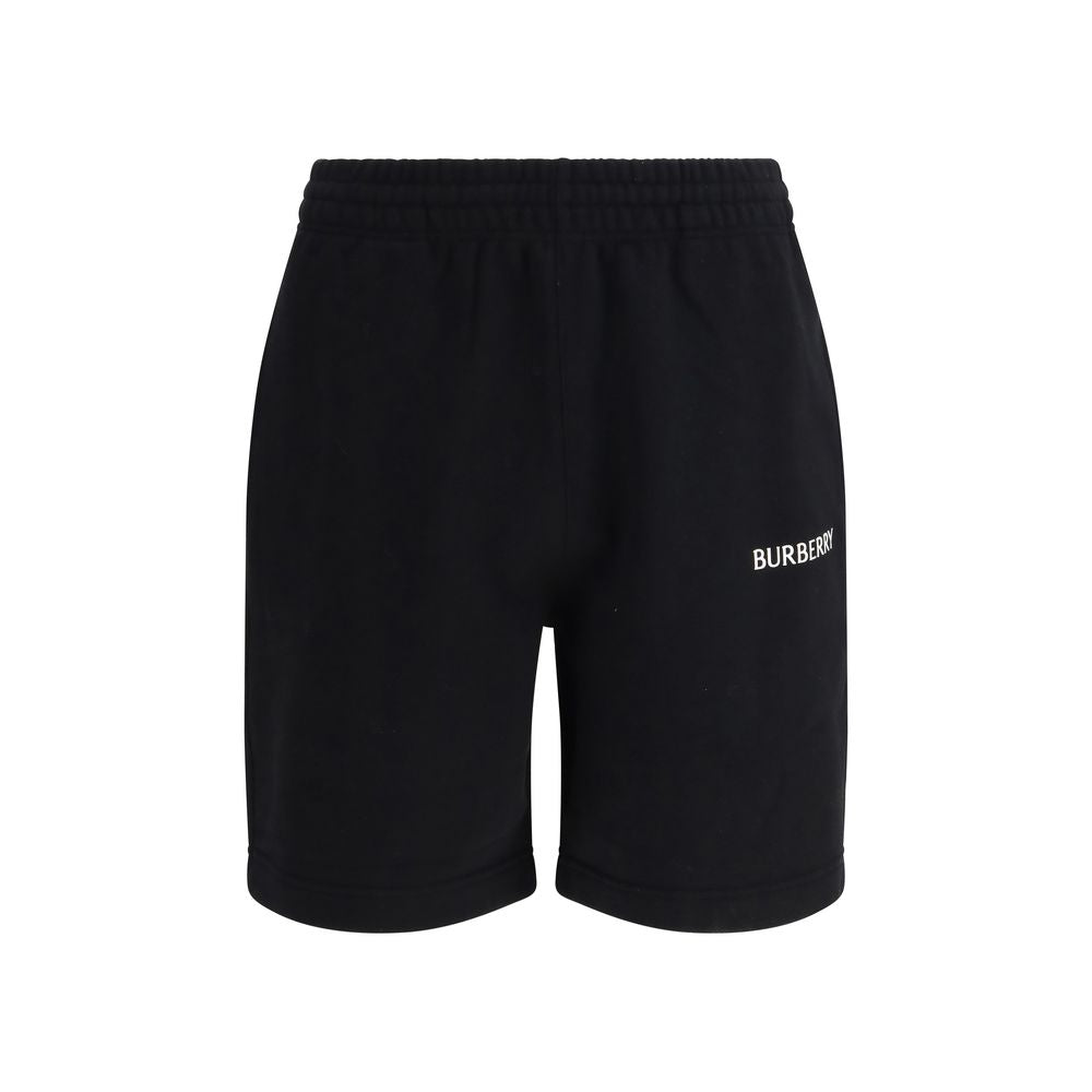 Logo-Print Cotton Bermuda Shorts — Black