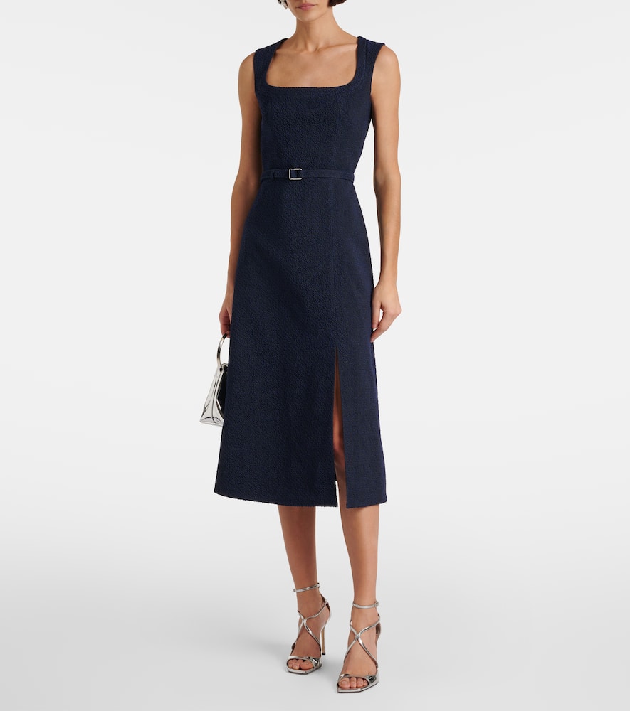 Pinah cotton-blend bouclé midi dress