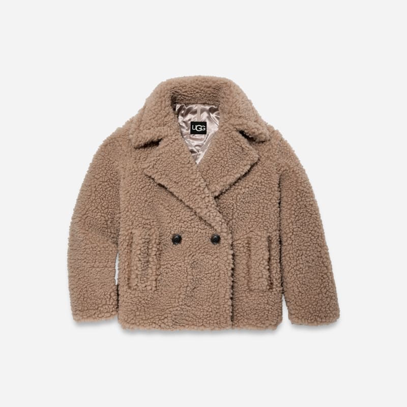 ® Women's Gertrude Short Teddy Coat Polyester in Putty
