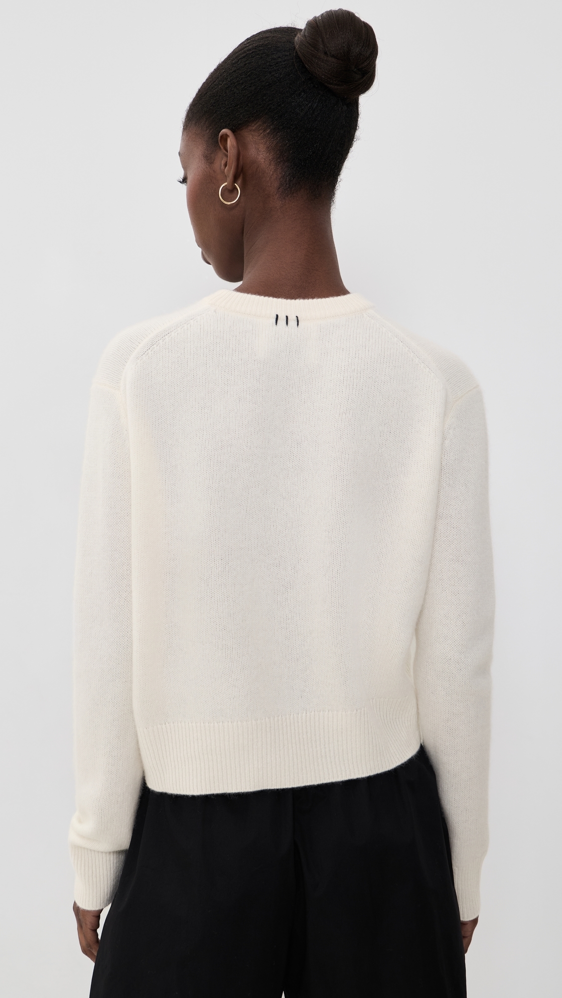 Cashmere Tennis Racquet Sweatshirt Soft White Combo