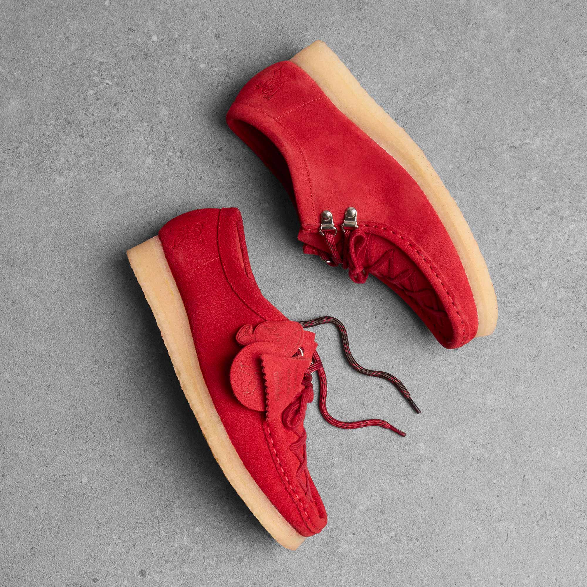Women's x Clarks Originals Lace-Up Wallabee Red