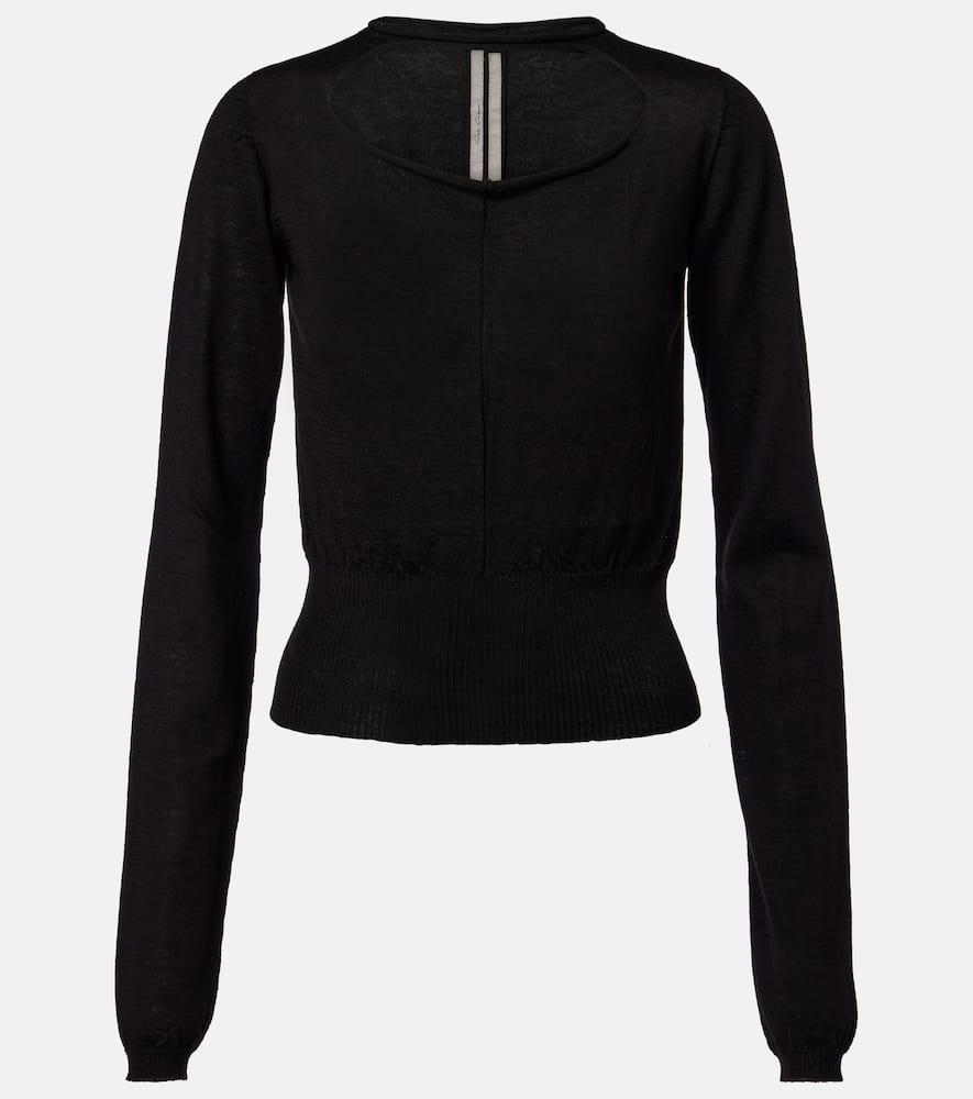 Cutout virgin wool top