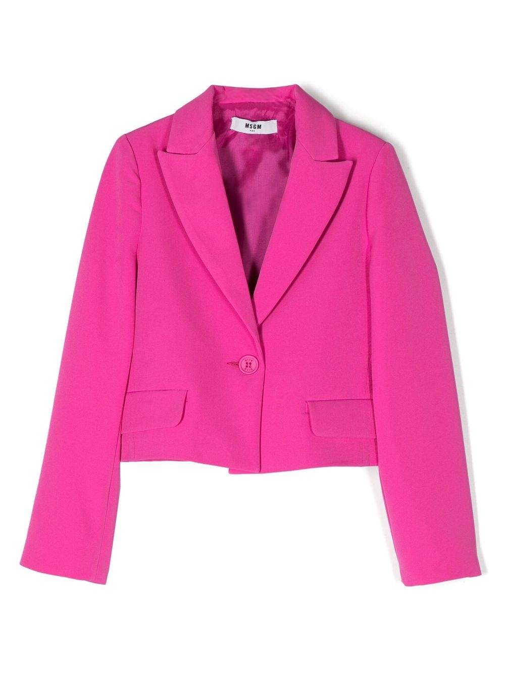 Long-sleeve cropped blazer - Pink
