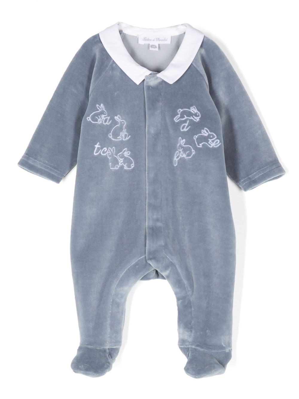 Bunnies-embroidered pyjamas - Pink