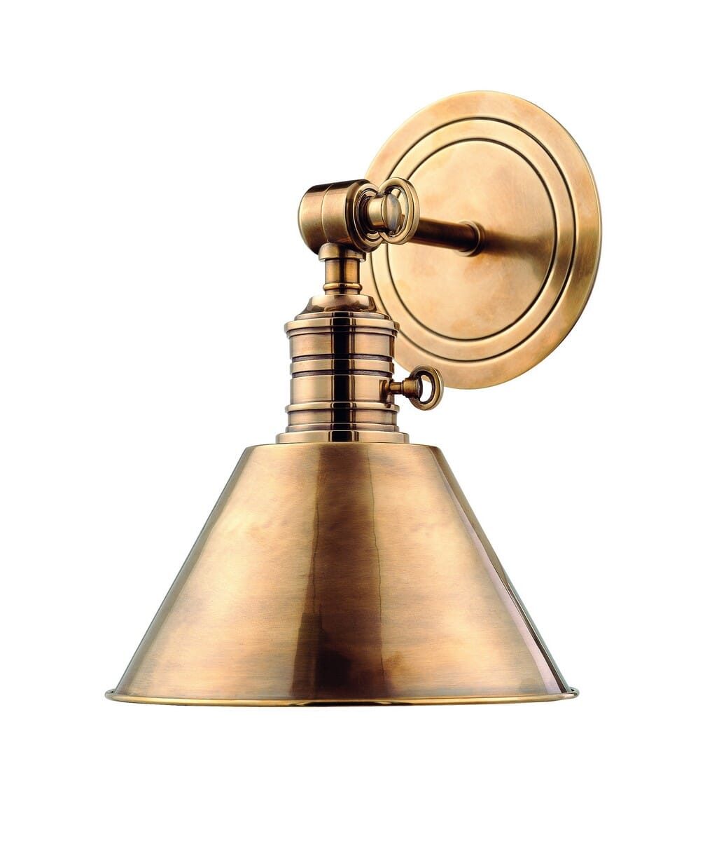 Garden City 11" Wall Sconce in Aged Bra