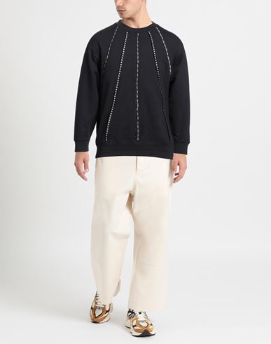 Man Sweatshirt Midnight blue Size M Cotton