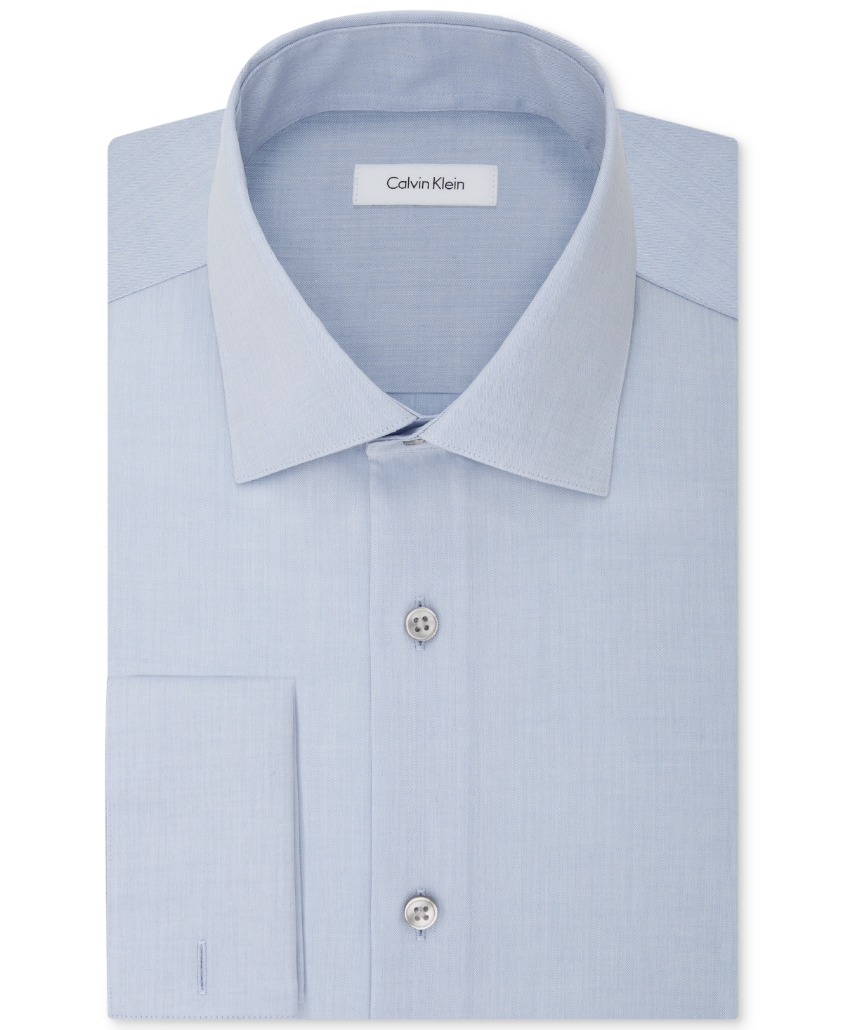 Steel Men's Classic-Fit Non-Iron Performance French Cuff Dress Shirt - Blue
