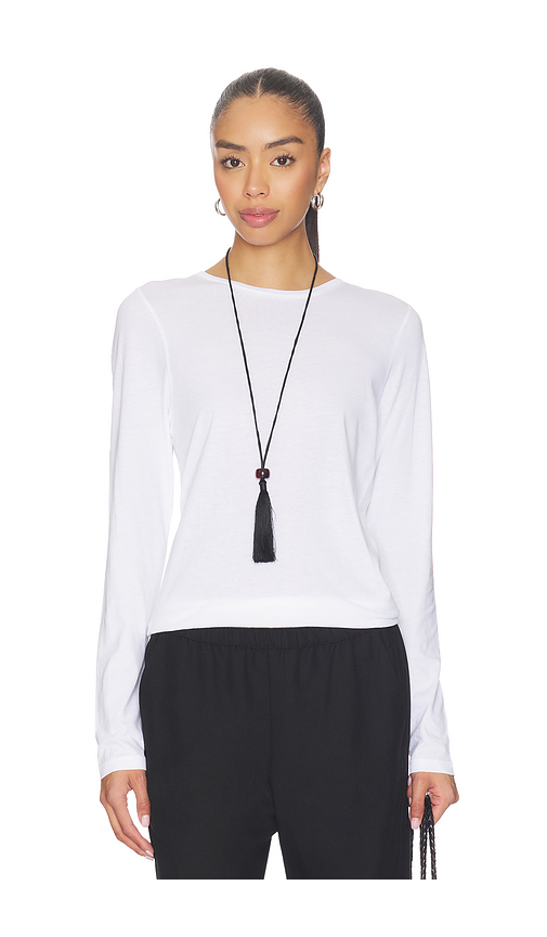 CLYQUE Philly Long Sleeve Tee in White. L also in M, S