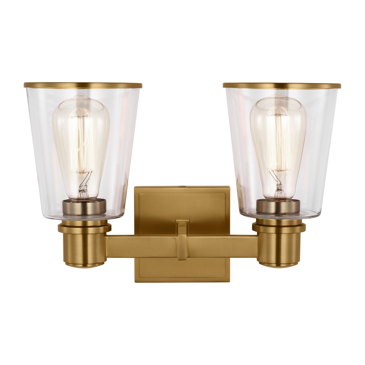 Alessa 2-Light Bathroom Vanity Light in Burnished Bra