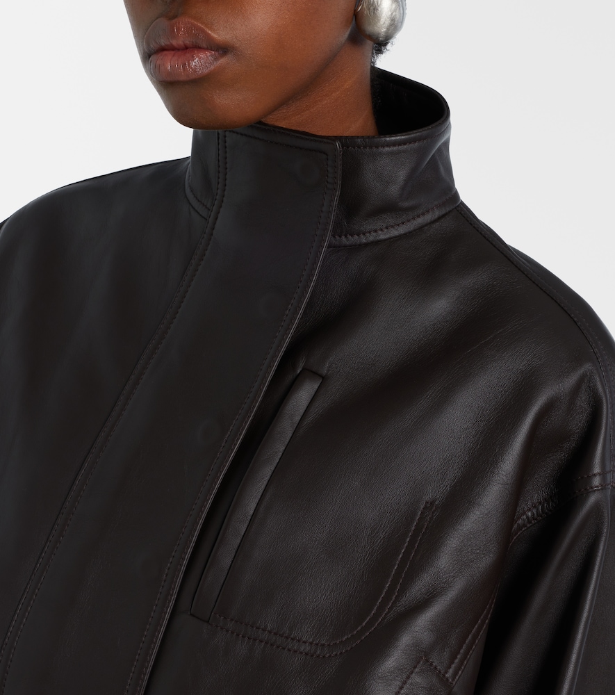 Ciro belted leather jacket