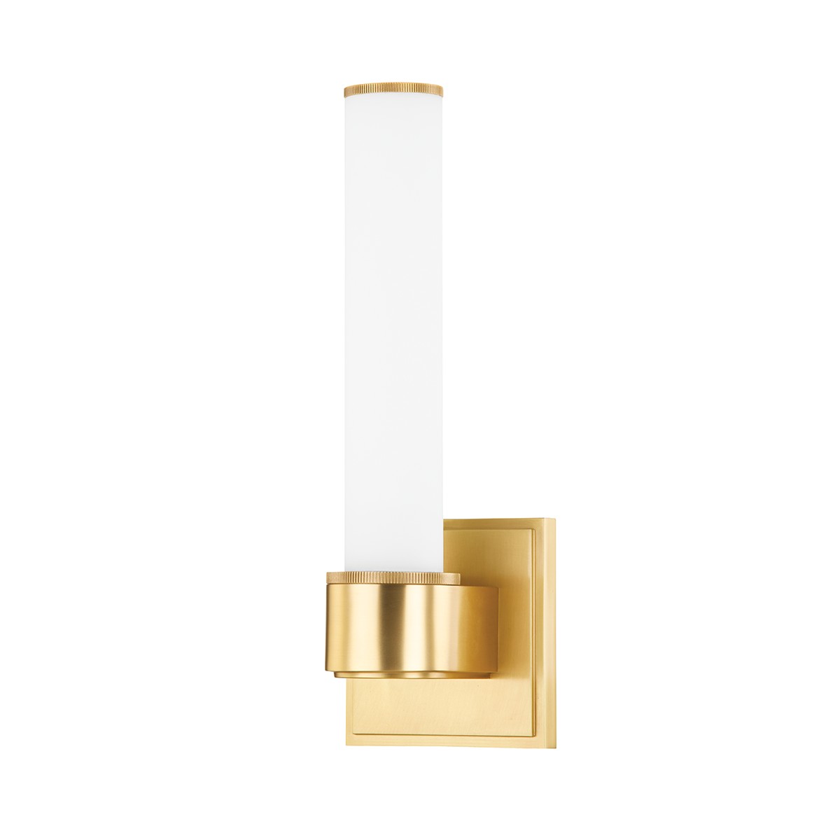 Aged Brass One Light Wall Sconce from the Mill Valley Collection