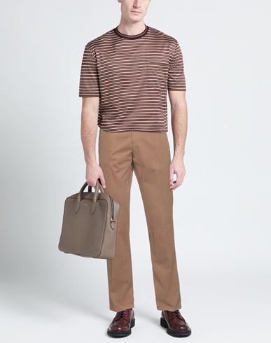 Man Pants Light brown Size 36 Cotton, Elastane