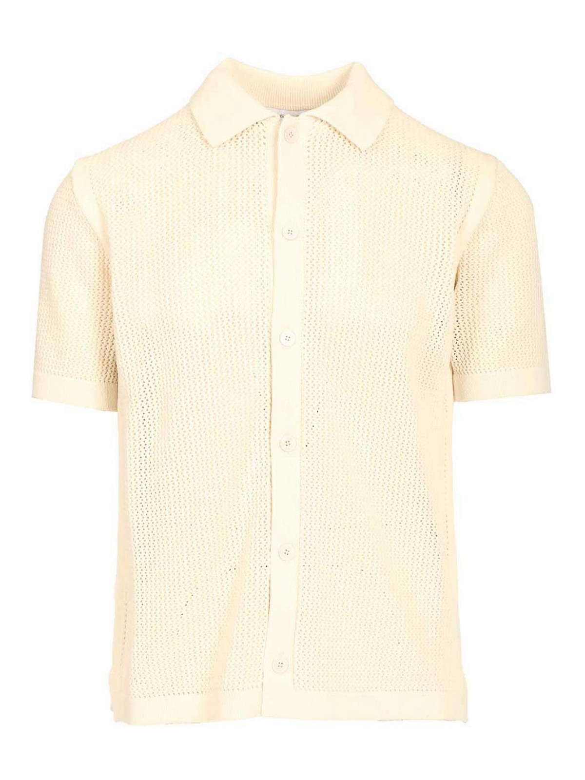 Maison Kitsuné - short sleeve mesh knit cardigan
