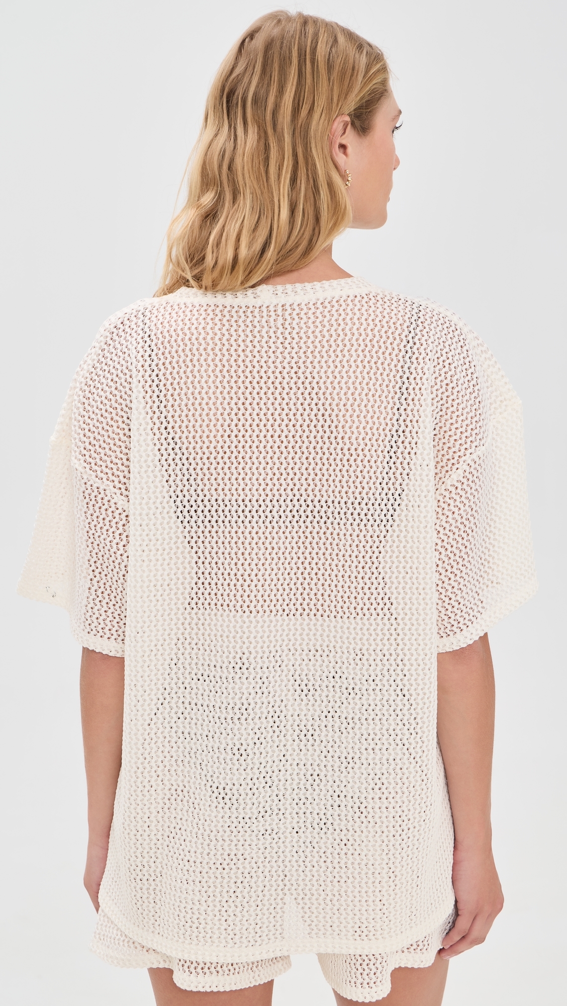 Fishnet Big Shirt Ivory