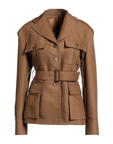 Woman Jacket Brown Size 6 Virgin Wool, Viscose