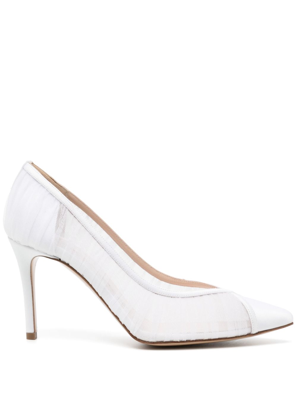 85mm Nora pumps - White