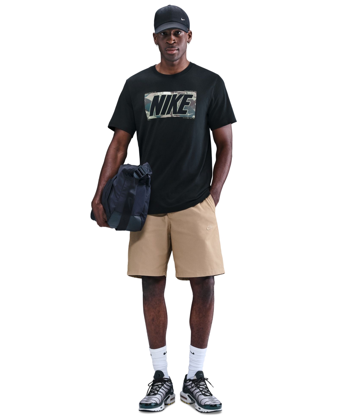 Men's Short-Sleeve Cotton T-Shirt - Black