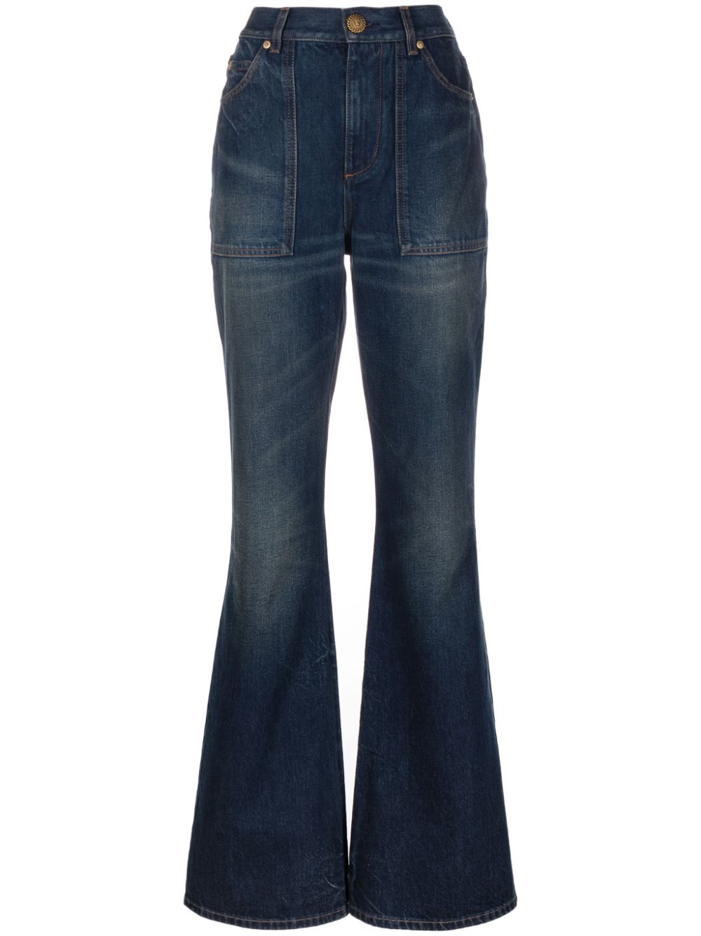 High-rise flared jeans - Blue