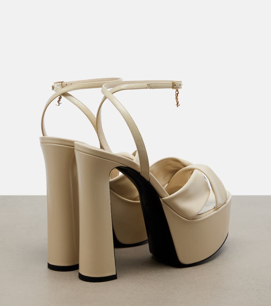 Franciane leather platform sandals