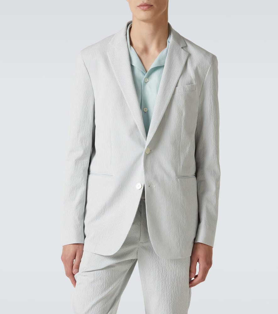 Garret cotton-blend seersucker blazer