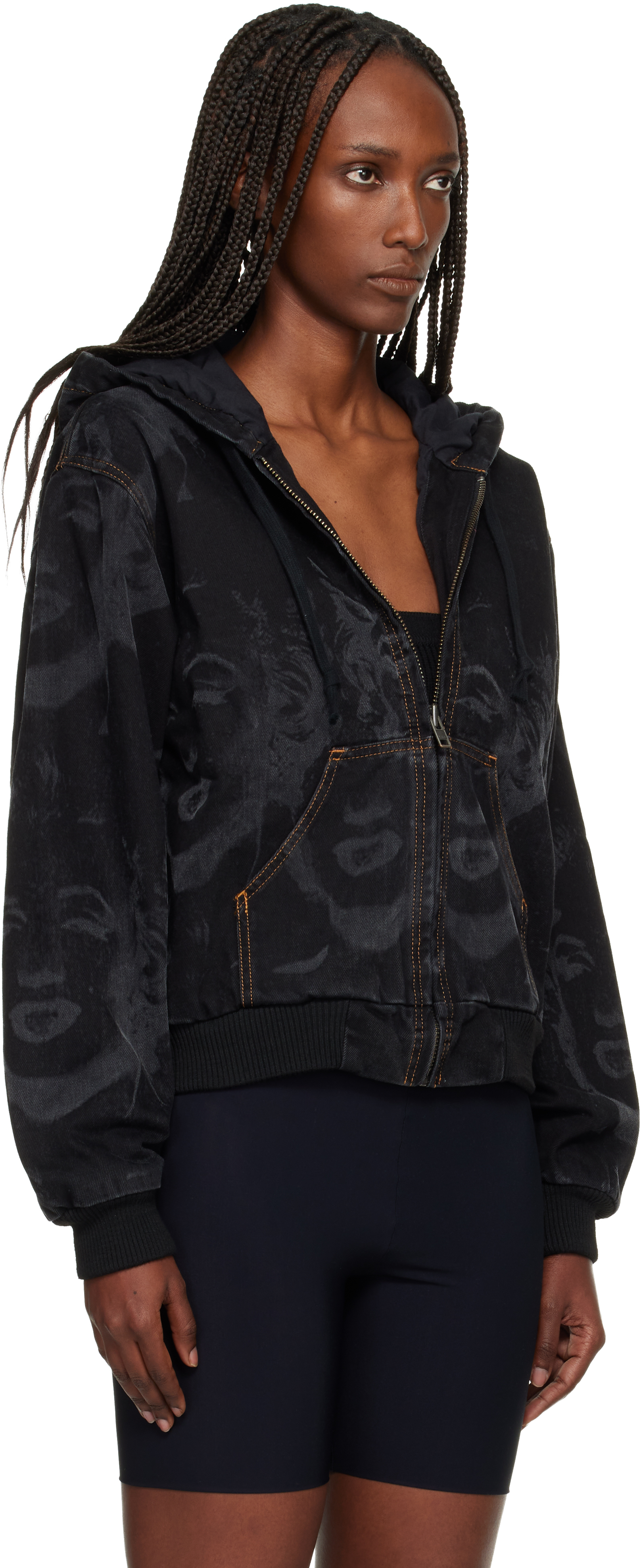 Black Marilyn Workwear Denim Jacket