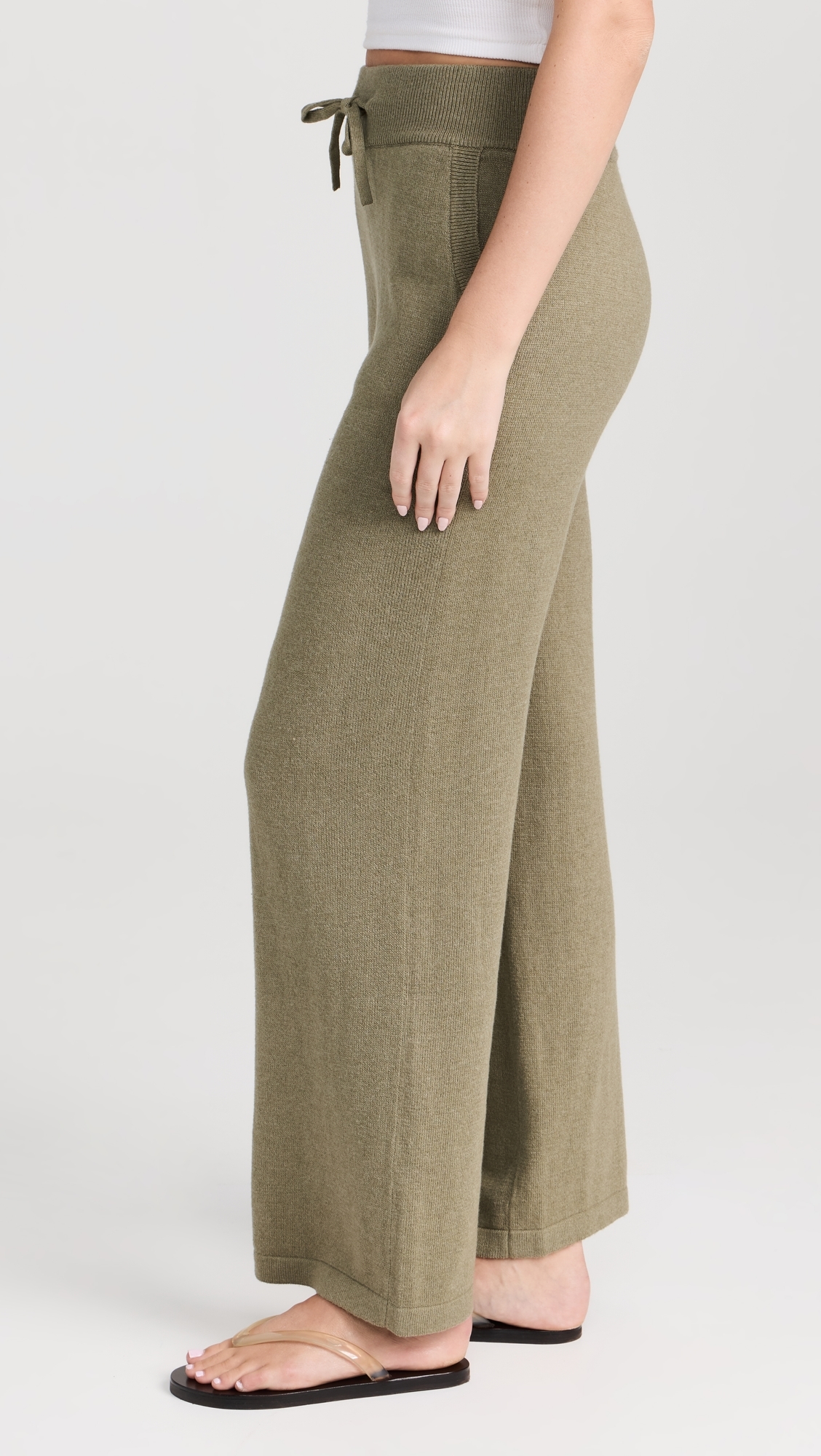 Recycled Sweater Pants Moss