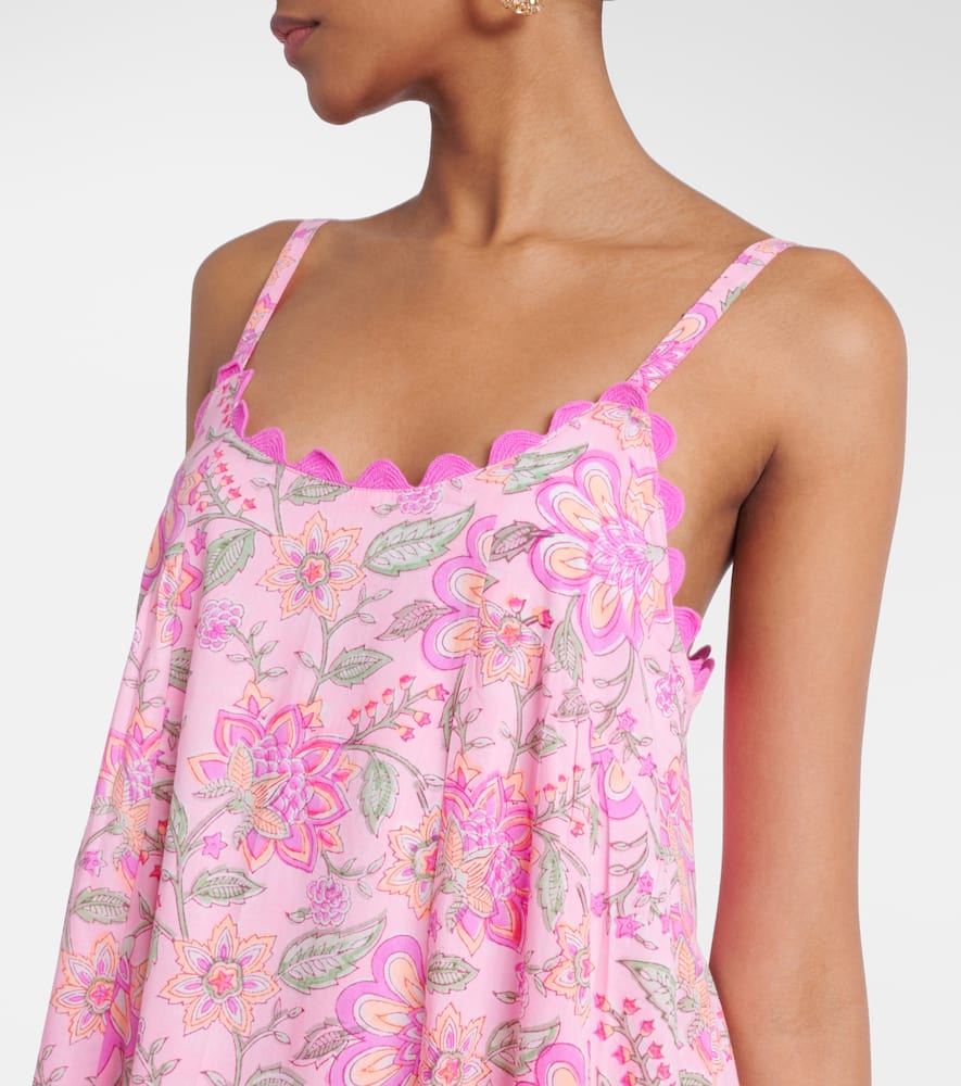 Floral printed cotton maxi dress