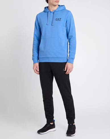 Man Sweatshirt Sky blue Size XL Cotton