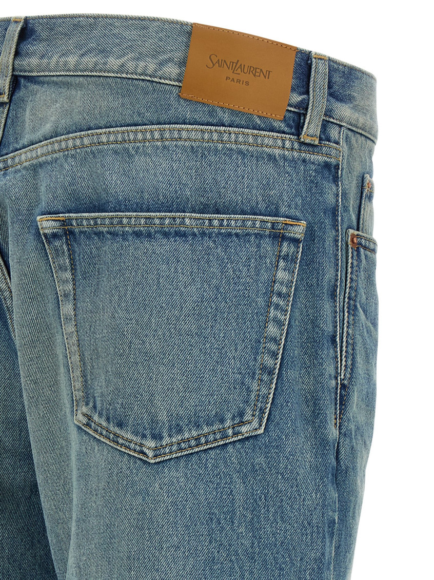 Saint Laurent - cotton straight-leg jean