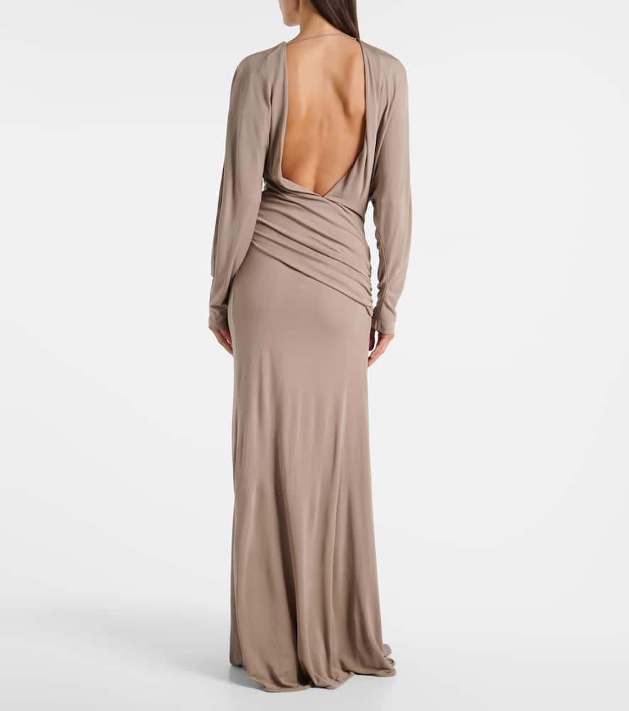 Vala draped jersey maxi dress