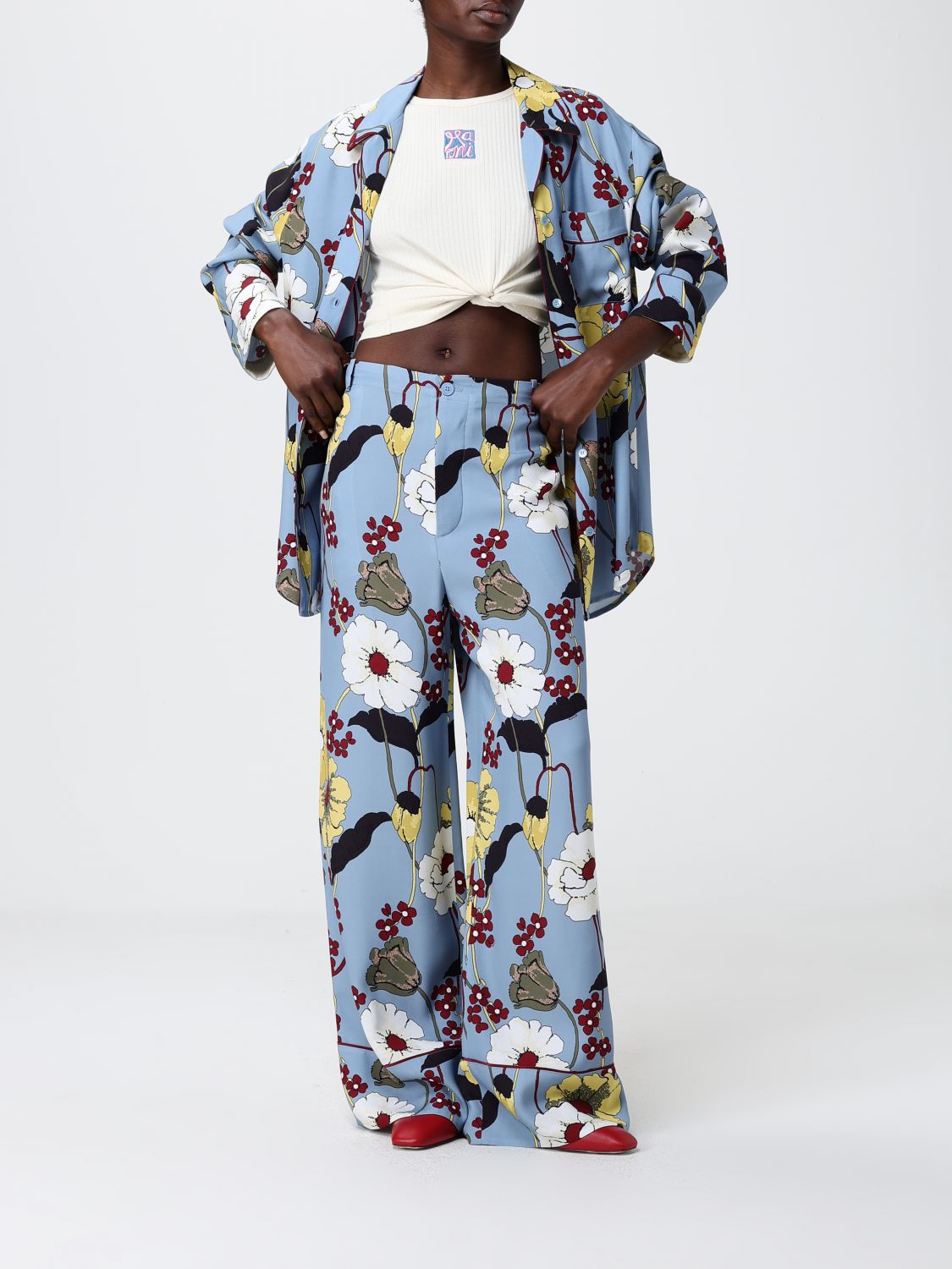 Pants Woman color Sky Blue