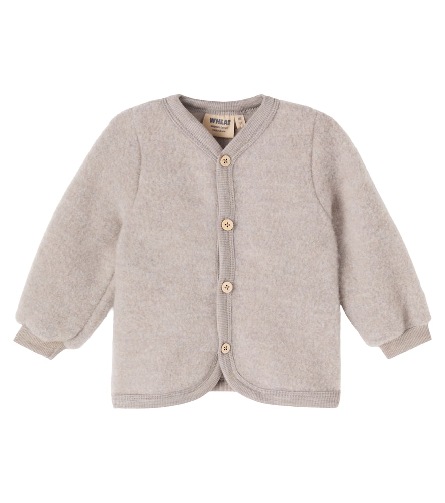 Baby Kari wool fleece cardigan