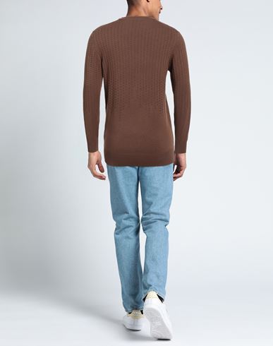 Man Sweater Brown Size 3XL Viscose, Nylon