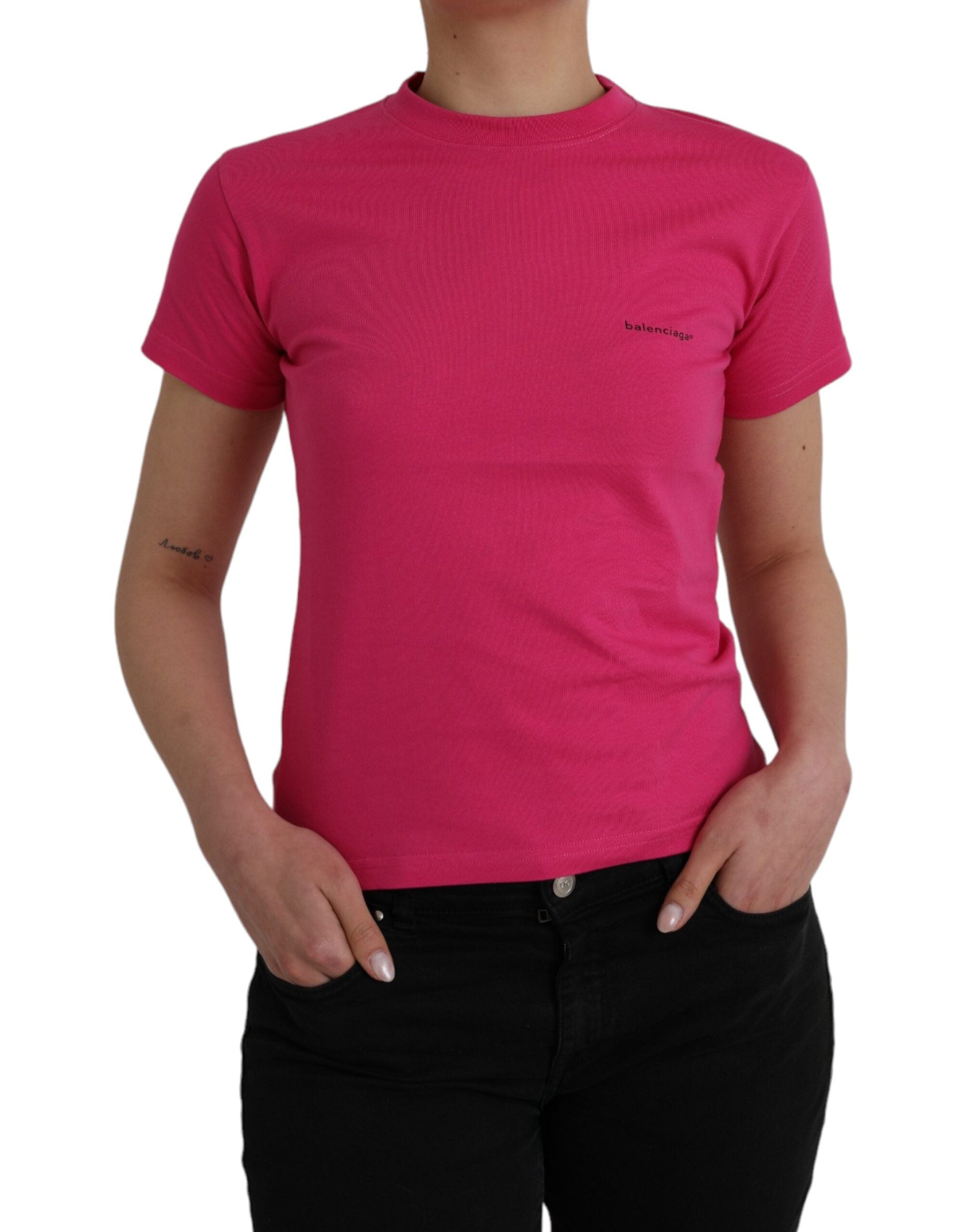 Logo-Embroidered Cotton T-Shirt — Pink